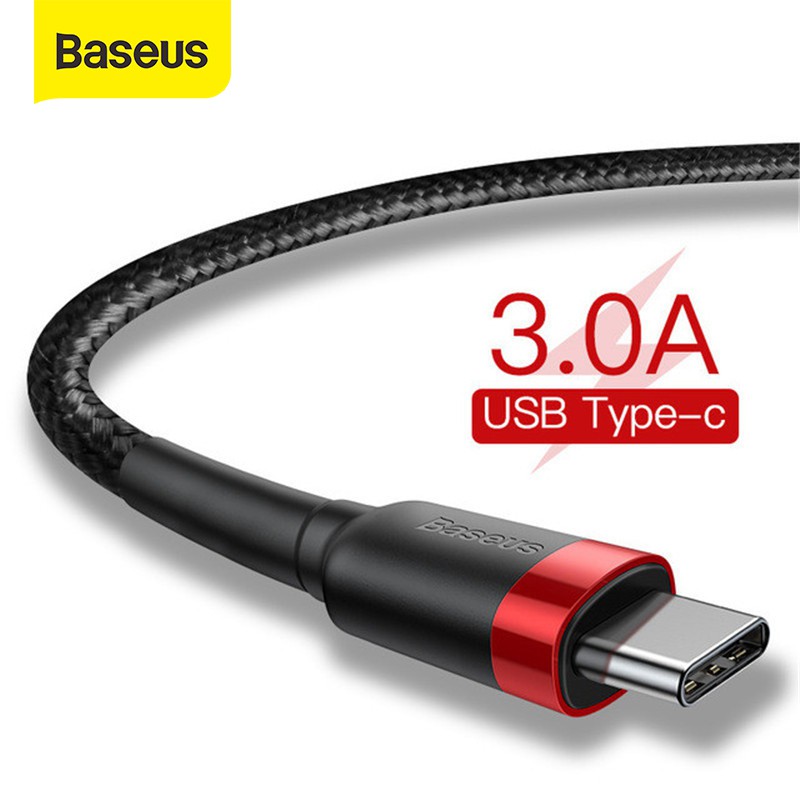 Baseus Dây cáp sạc USB Type-C cho điện thoại Xiaomi Samsung Oppo Vivo