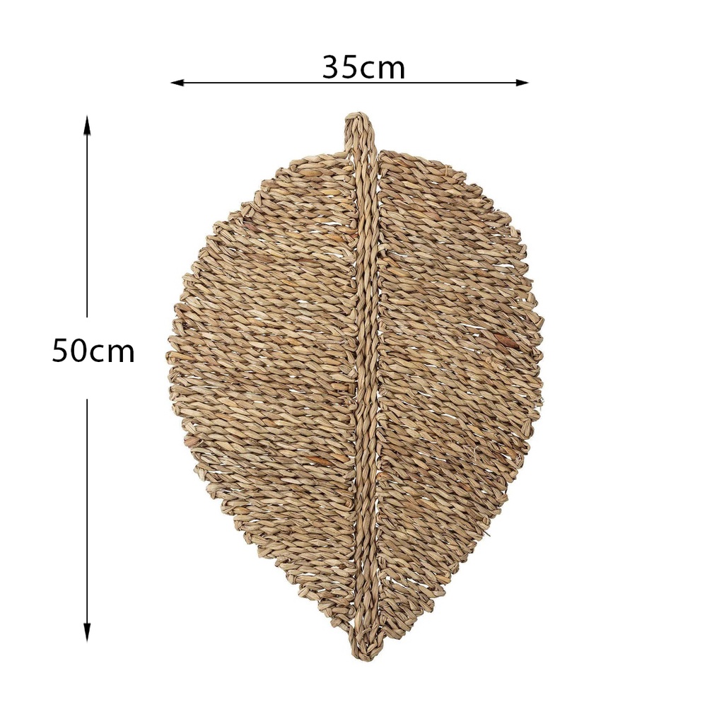 Thảm Cói trải sàn l Thảm cói trải bàn hình lá - treo trang trí tường