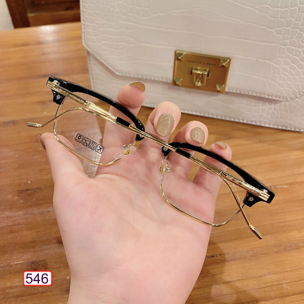 [Mã FARSSTGRE giảm 5K đơn bất kỳ] MẮT KÍNH GỌNG CẬN CAO CẤP 546 FORM VUÔNG KIM LOẠI SIÊU ĐẸP | BigBuy360 - bigbuy360.vn
