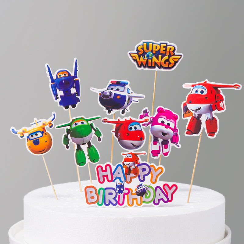 Bộ Que Cắm Trang Trí Bánh Kem Nhân Vật Hoạt Hình Đáng Yêu Cho Bé