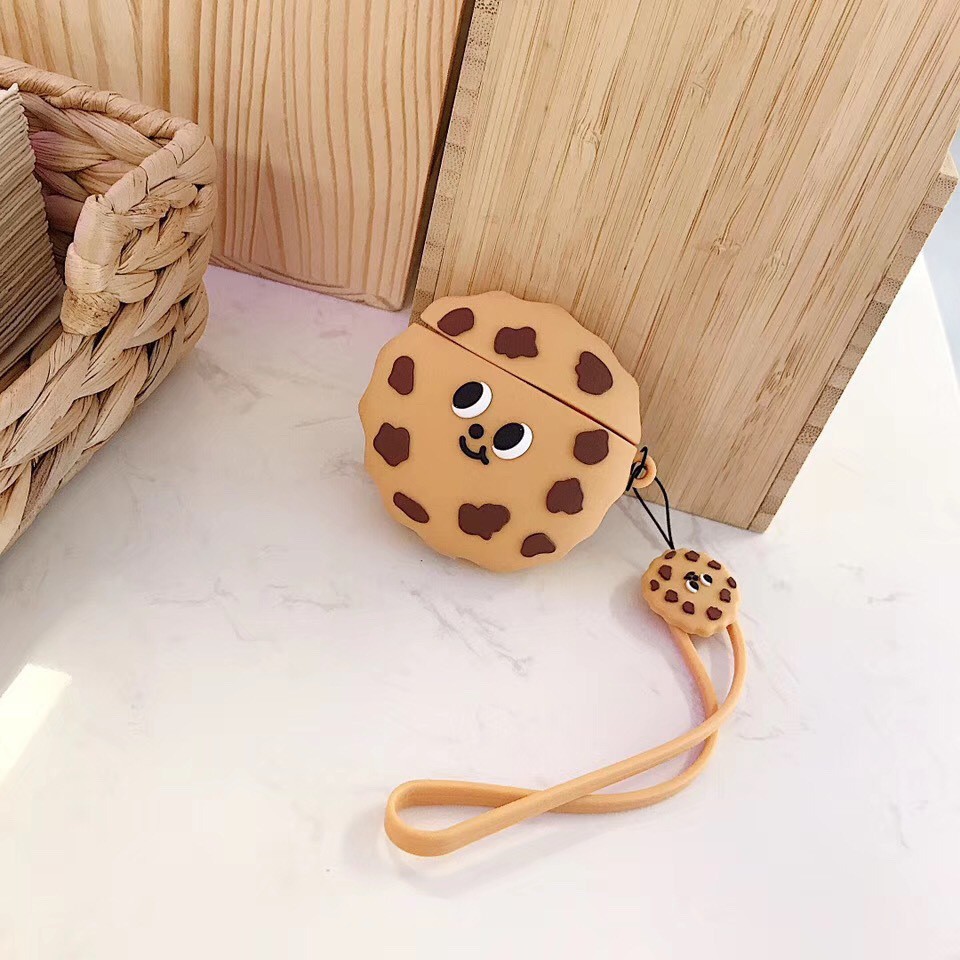 Ins popular biscuits airpods case airpods pro case Emojis cookie airpods 1 2 pro protective cover