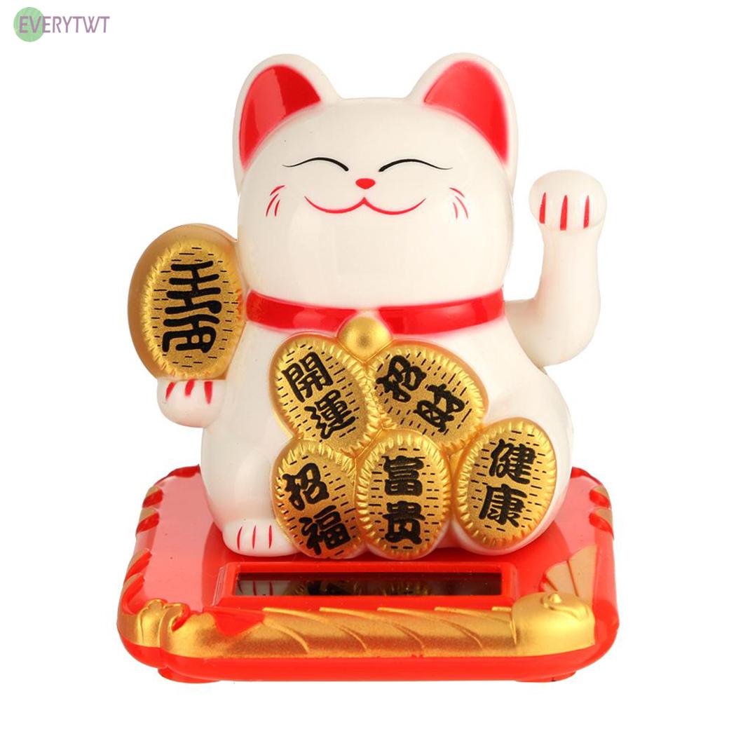 Mô Hình Mèo May Mắn Chạy Bằng Năng Lượng Mặt Trời