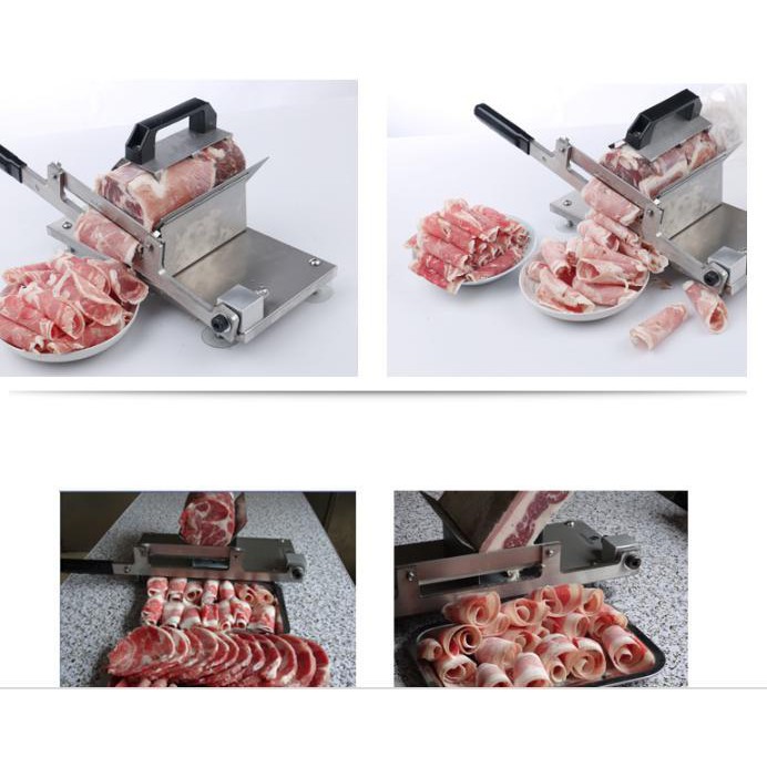 Máy thái thịt đông lạnh bằng tay - Máy cắt thịt cá đông lạnh mini gia đình+ Tặng 01 thiết bị nhà bếp chuyên dụng
