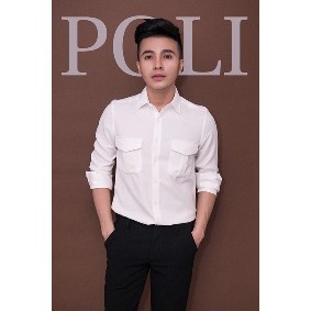 Sơ mi trắng phối ghile đen cột dây | BigBuy360 - bigbuy360.vn