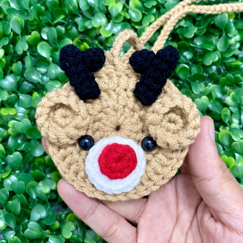 Túi đựng tỏi cho bé hình con tuần lộc 3 màu siêu yêu - Túi đựng tỏi cho trẻ sơ sinh