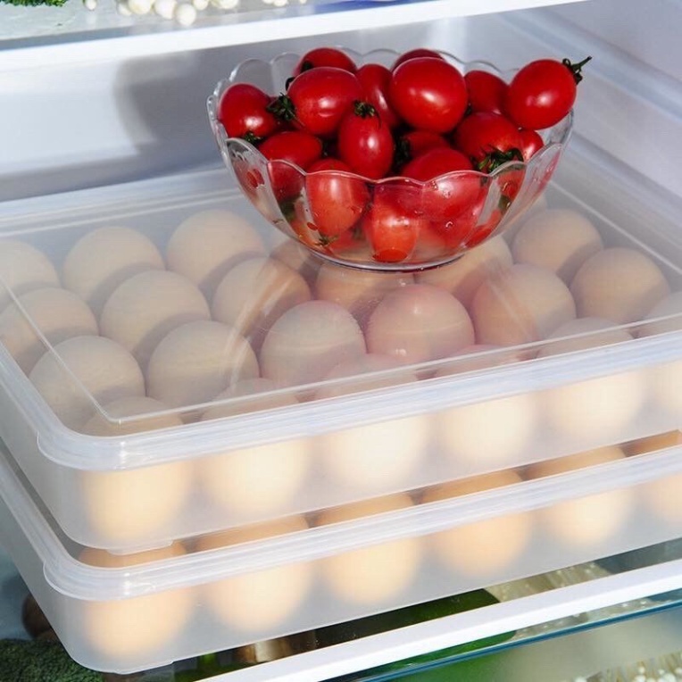 Hộp đựng trứng 24 quả có nắp đậy nhựa Việt Nhật, hộp bảo quản trứng không bị vỡ chắc chắn