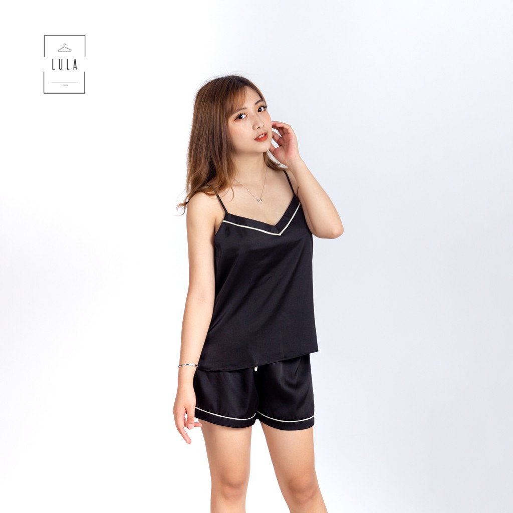 Đồ ngủ 2 dây lụa nữ cao cấp LULA BOUTIQUE, pijama lụa nữ hai dây | BigBuy360 - bigbuy360.vn