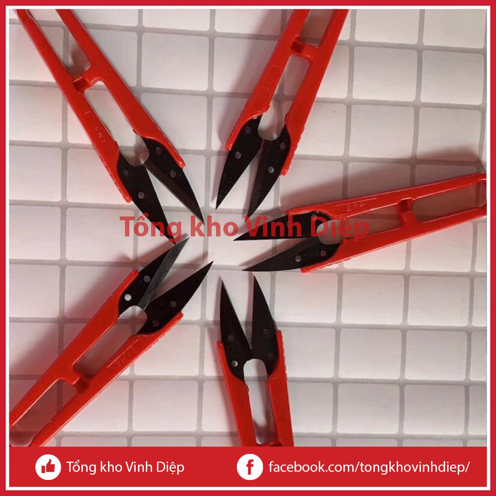 Kéo bấm chỉ cán nhựa lưỡi thép hàng loại 1
