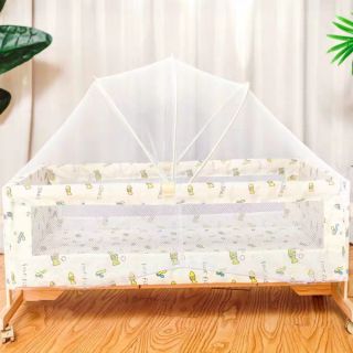 Nôi / cũi gỗ nhật bản cho bé 0-3 tuổi+tặng màn