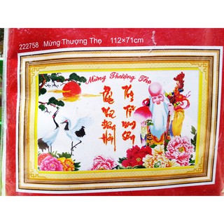 Tranh thêu chữ thập ông thọ 222758