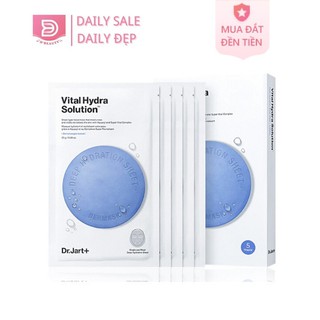 Combo 5 Mặt nạ cấp ẩm Dr.Jart+ Dermask Water Jet Vital Hydra Solution dưỡng ẩm chuyên sâu, tươi trẻ, săn chắc