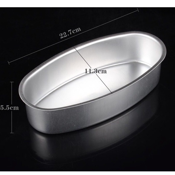 Khuôn oval làm bánh mì hoa cúc, bánh bông lan bằng nhôm nguyên khối