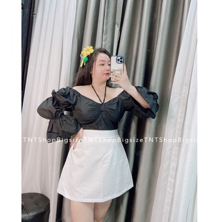 ÁO KIỂU NỮ TAY PHỒNG CỘT DÂY [TNT SHOP BIGSIZE 60KG 90KG]