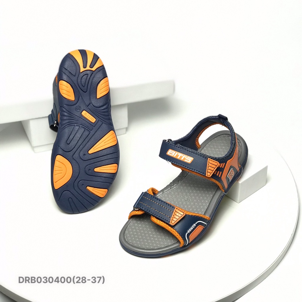 Sandal bé trai BlTIS 28-37 ❤️FREESHIP❤️ Dép quai hậu học sinh đế cao su hai quai dán DRB030400