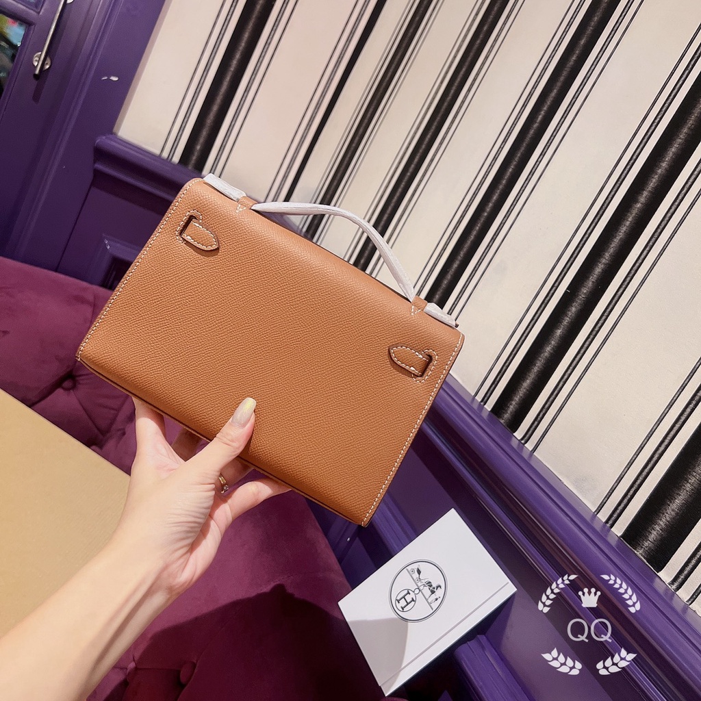 Túi Xách Her.mes ke.lly Size 22cm Màu Nâu