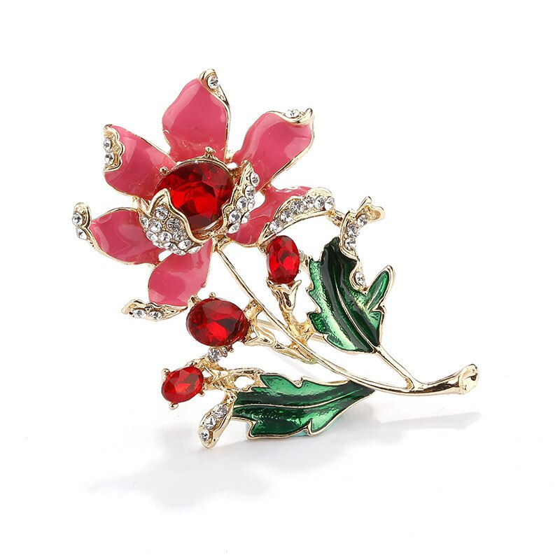 Ghim Cài Áo Hình Hoa Đính Đá Thời Trang