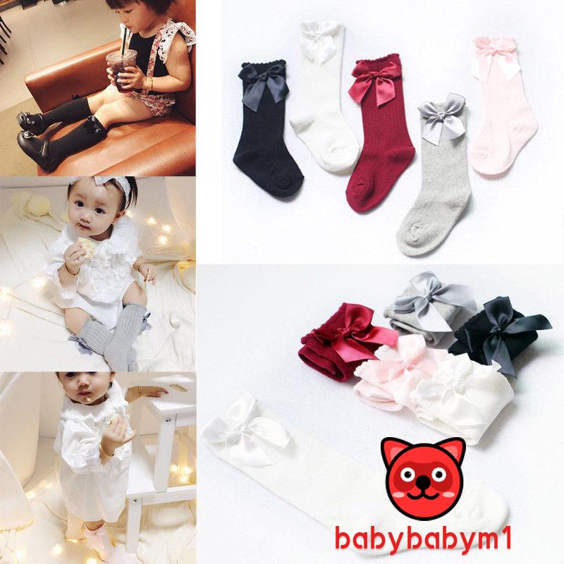 Vớ Dài Đến Đầu Gối 100% Cotton Kiểu Dáng Công Chúa Cho Bé Gái