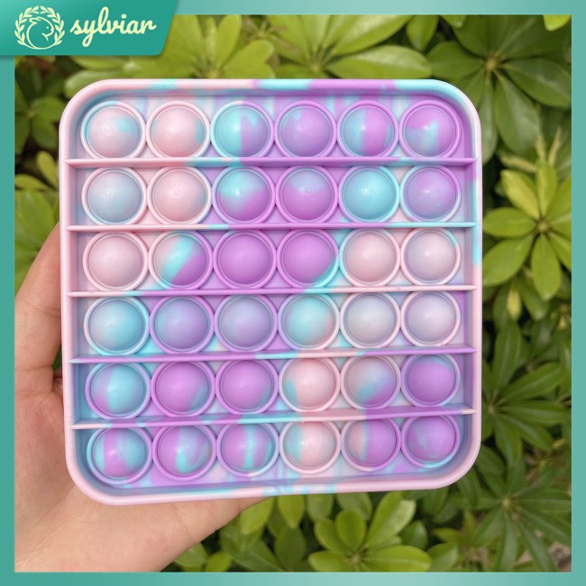 [sylviar] Pop It Bộ Đồ Chơi Con Quay Bong Bóng Mềm Mại Hình Cây Kem Nhiều Màu Sắc Làm Quà Tặng Cho Bé