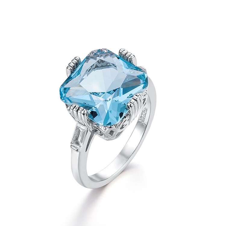 [Mã FASHIONT4FA2 giảm 10K đơn 50K] Nhẫn đeo tay đính đá quý giả màu xanh dương thời trang cho nữ
