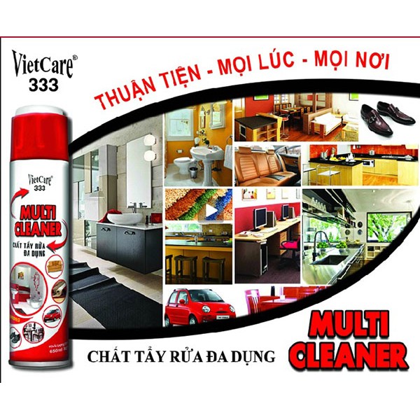 CHẤT TẨY RỬA ĐA DỤNG VIETCARE 333 (650 ML)