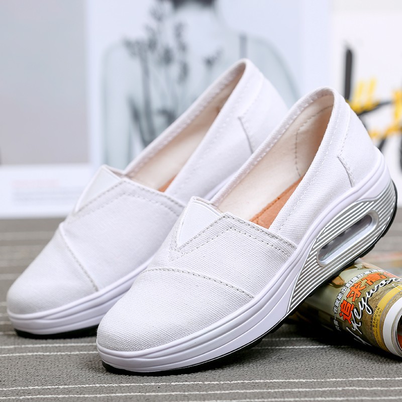Giày Lười Canvas Đế Dày Tăng Chiều Cao Thời Trang Nữ Tính | BigBuy360 - bigbuy360.vn