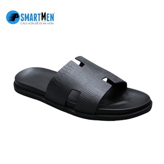 Dép Da bò thật SMARTMEN DSM-09 Đen