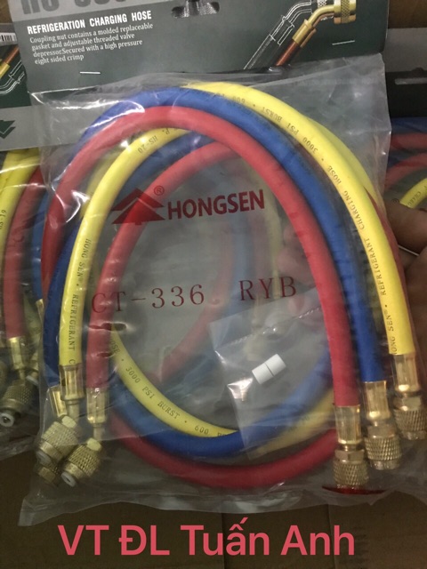 Bộ 3 Dây Đo Sạc Gas Điều Hòa,Tủ Lạnh HONGSEN R22