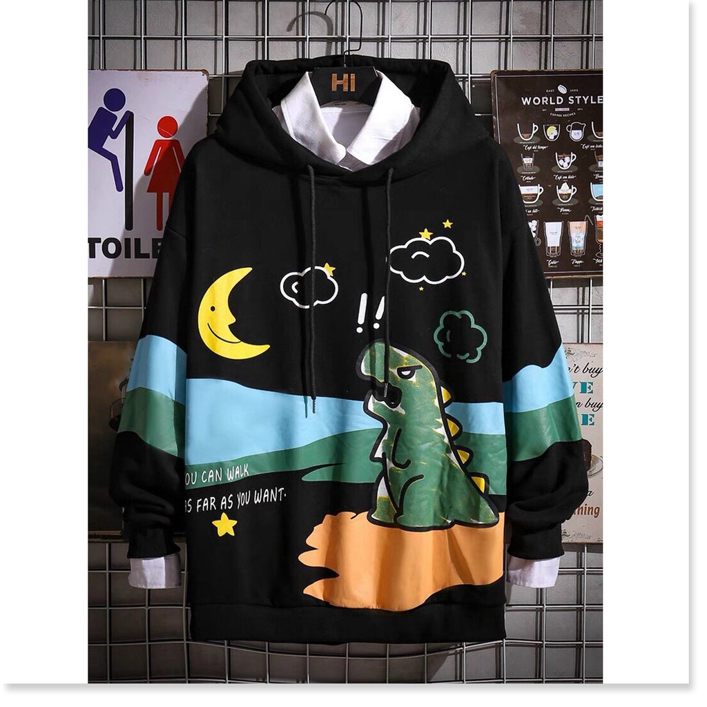 ÁO KHOÁC NỈ HODDIES KHỦNG LONG PHONG CÁCH THỜI TRANG HOT 4 MÙA 2021 THỜI TRANG KME FASHION