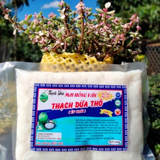 Thạch dừa thô hồng vân ép khô loại 0.5kg+1 lọ hương