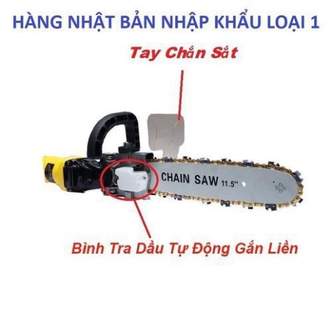 Lưỡi cưa xích gắn máy mài Makita có bình tra dầu tự động tặng thêm 1 lưỡi cưa xích