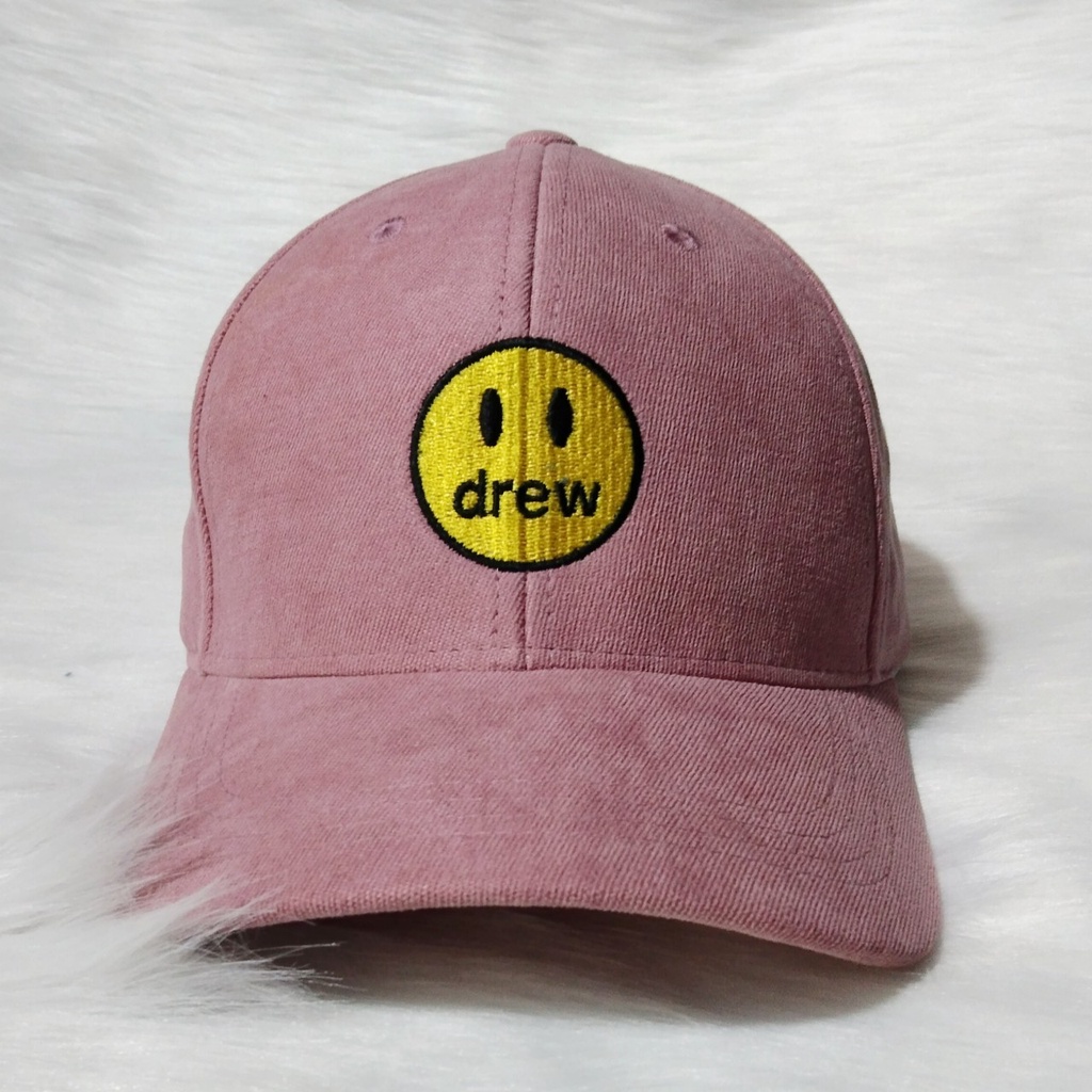 Mũ lưỡi trai, nón kết cao cấp nam nữ đẹp thêu MẶT CƯỜI DREW phong cách Ulzzang unisex mã số K07