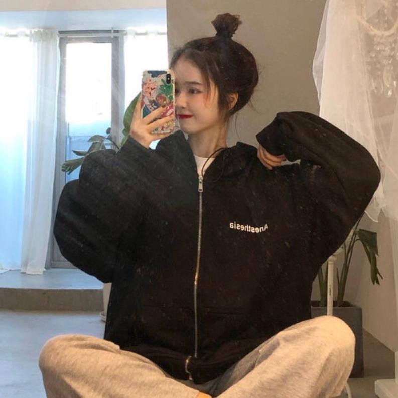 Áo Khoác Nỉ Có Mũ Anesthesia Ulzzang Unisex(Hàng Sẵn)