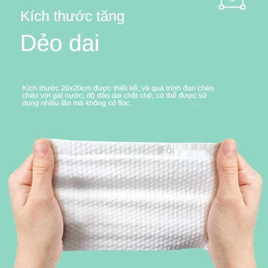 Khăn lau mặt dùng một lần chất liệu cotton mềm mại dùng khi ướt và khô dành cho bạn nữ