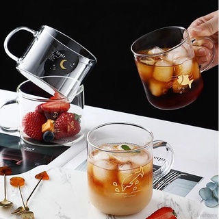 Cốc thủy tinh dung tích 500ml in họa tiết nhiệt đới