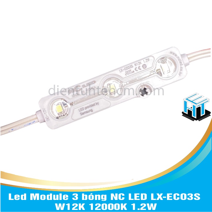 Led Module 3 bóng trắng NC LED ECO3S- W12K 12000K 1.2W (SAMSUNG 2835)