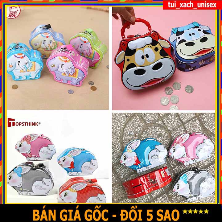 SIÊU HOT  ĐỒ CHƠI CHO BÉ KÉT SẮT TIẾT KIỆM MINI HÌNH TRÂU, THỎ, VOI DỄ THƯƠNG SL