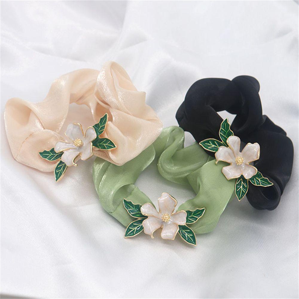 Dây Cột Tóc Co Giãn Đính Hoa Thời Trang Cho Nữ