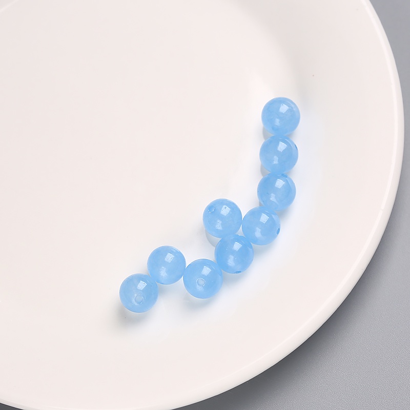 Chuỗi Hạt Pha Lê Xanh Dương Nhạt Tròn Dùng Làm Trang Sức Thủ Công Diy