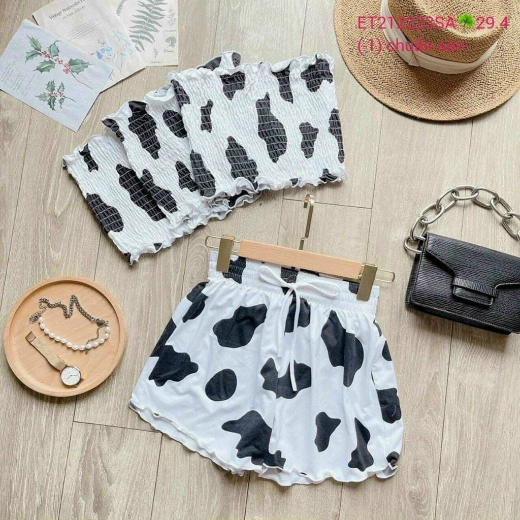 Bộ bò sữa ống siêu hót cao cấp -chất liệu thun thái, mềm mại - Form từ 58kg đổ lại (bò sữa hottren) Lady-Hn Store88 HGD2