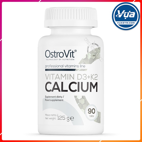 Thực Phẩm Bổ Sung OstroVit - Vitamin D3 + K2 + Calcium (90 viên)