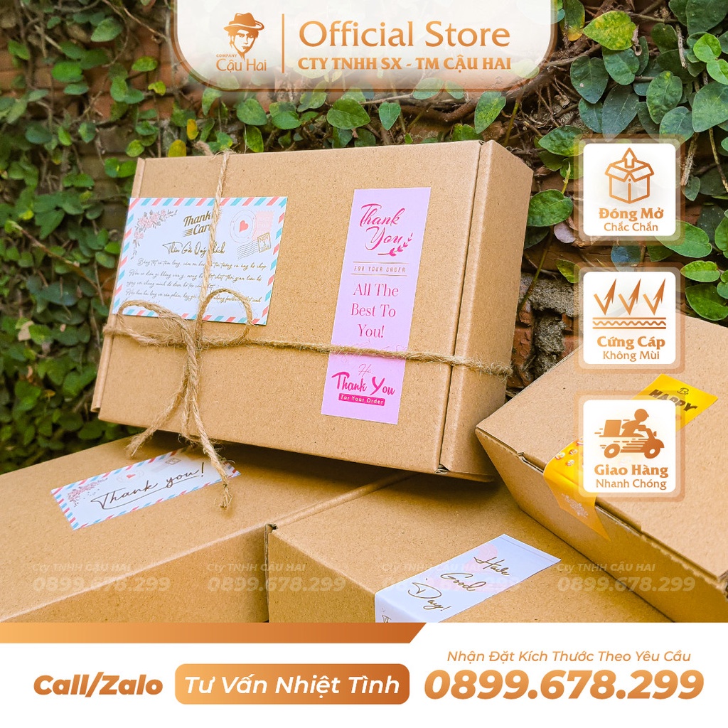 Hộp carton đựng quần áo, phụ kiện, hộp quà tặng nhiều size giá xưởng
