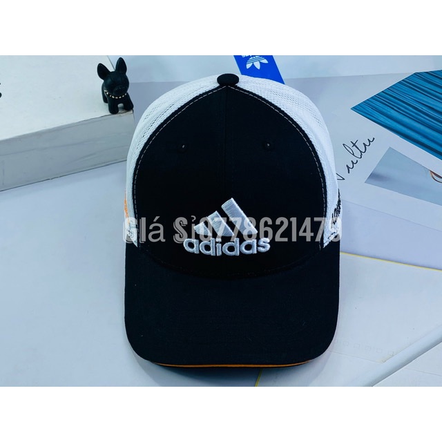 [Mã FAMARAL1 giảm 10K đơn 50K]Mũ lưỡi trai ❤️- (nón kết lưỡi trai) phối lưới thể thao thêu das nẹp cam thời trang