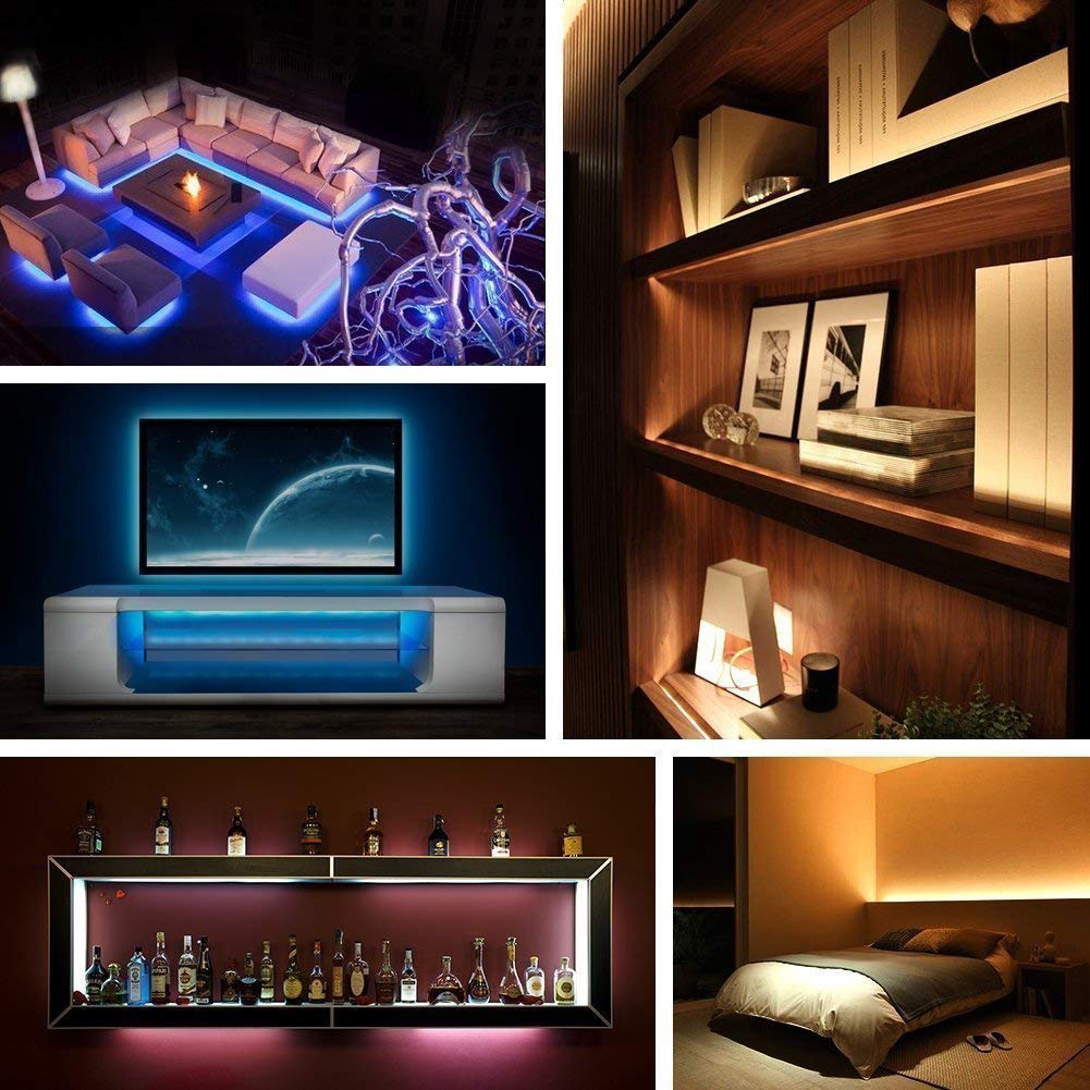 Dây đèn LED trang trí TV USB 5V 5050 60SMD/M RGB kèm thiết bị điều khiển từ xa 17 phím