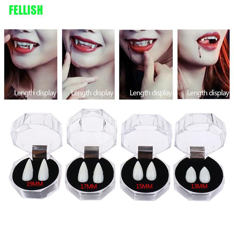 [Hàng mới về] Cặp răng nanh giả hóa trang ma cà rồng kèm keo dán 436v