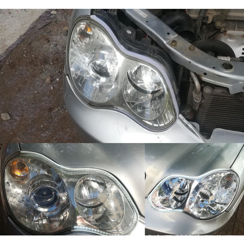 Cặp dây đèn led mí xe hơi daylight ~  xi nhan 60cm  siêu mỏng 4mm