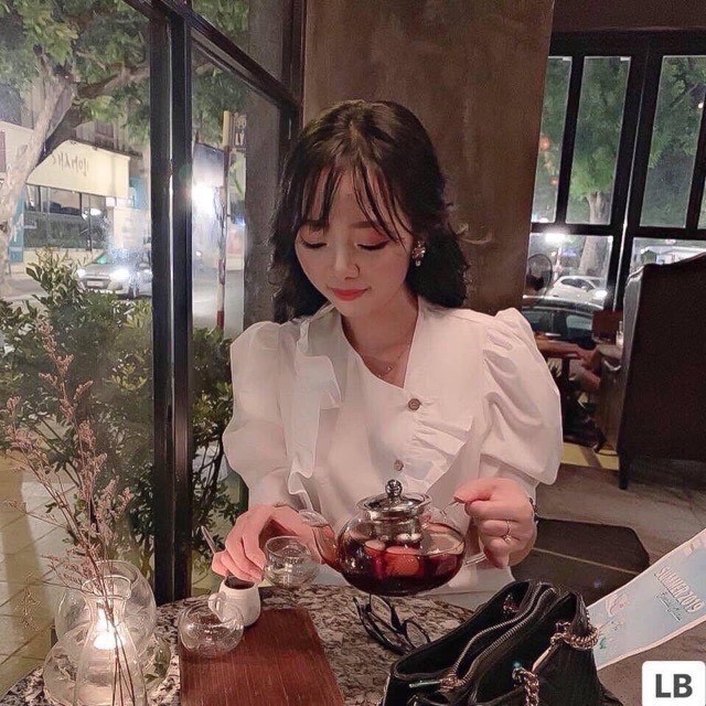 Áo Sơ Mi Nữ Bèo Chéo Tiểu Thư LN08