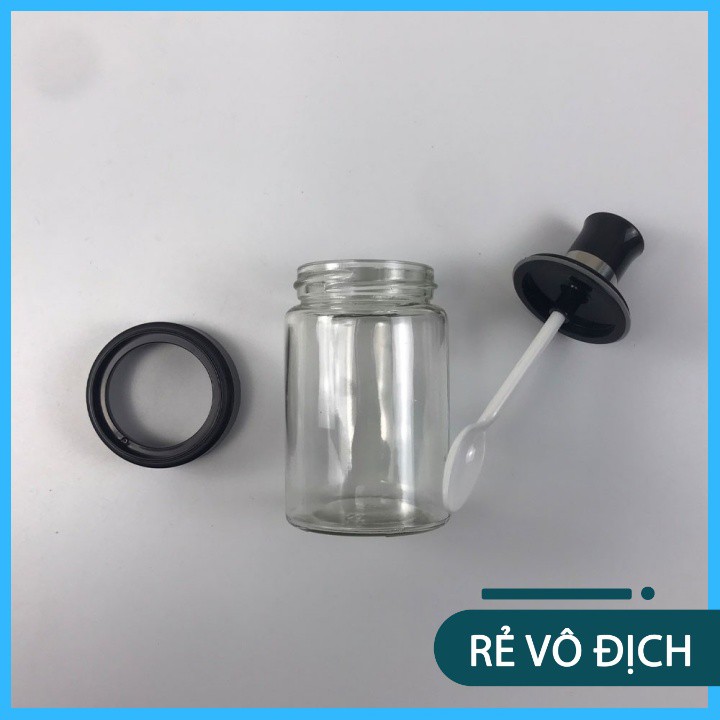 Hũ, Lọ Thủy Tinh Đựng Gia Vị, Dầu Ăn, ... Liền Thìa, Tiện Dụng Và Sạch Sẽ