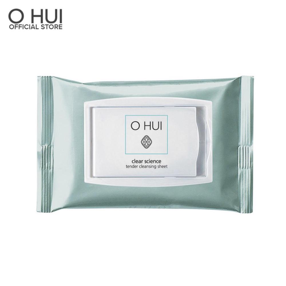 Khăn Ướt Tẩy Trang OHUI Clear Science Tender Cleansing Sheet 100 Sheets 500g