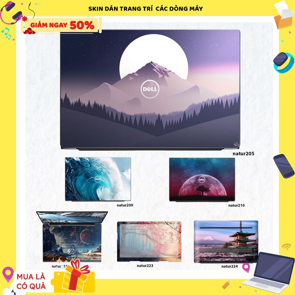 Skin dán Laptop Dell in hình phong cảnh đẹp (inbox mã máy cho Shop)