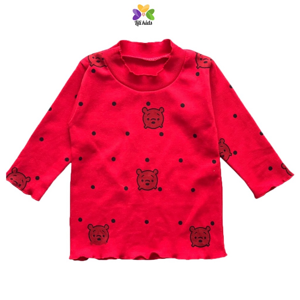 áo giữ nhiệt cho bé trai bé gái cổ cao 3 phân chất thun lạnh lili.kids AP04